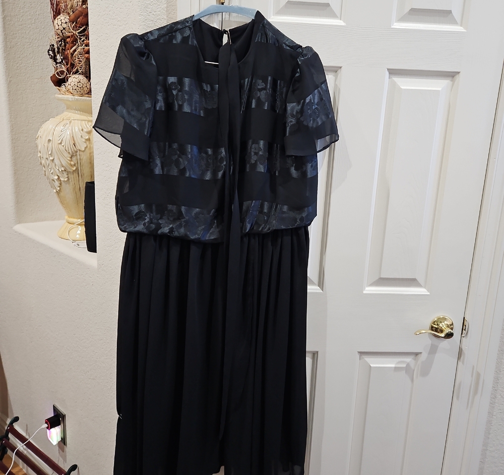 Elegant Black and Blue Women's Dress